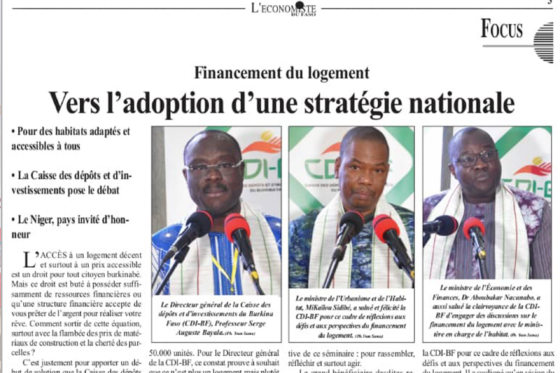 Financement du logement : Vers l’adoption d’une stratégie nationale